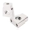 Universal 7/8" 22mm Silver Motorcycle HandleBar Mount Clamp Riser Aluminum Alloy CNC Handle Bar Risers Clamps For Yamaha Honda Kawasaki BMW