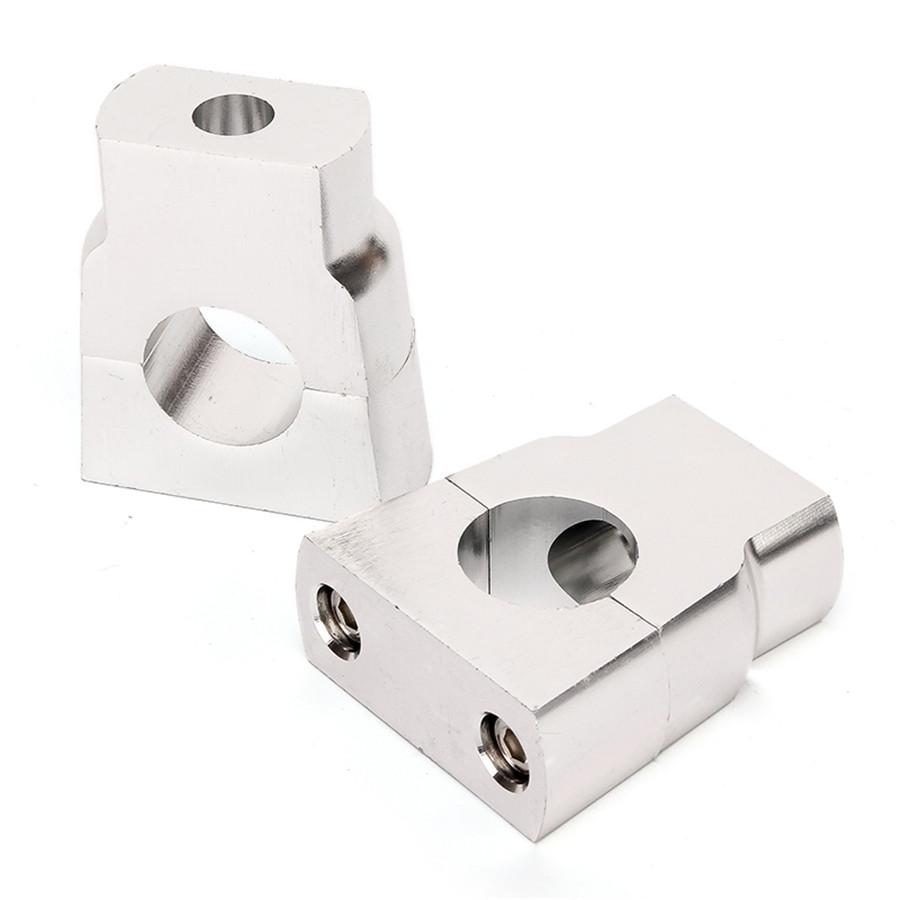 Universal 7/8" 22mm Silver Motorcycle HandleBar Mount Clamp Riser Aluminum Alloy CNC Handle Bar Risers Clamps For Yamaha Honda Kawasaki BMW