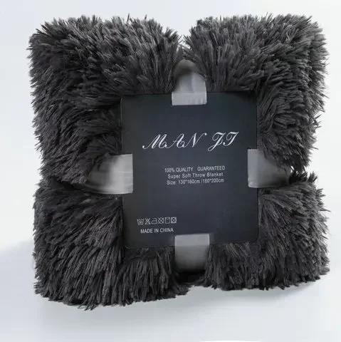 Double Layer Plush Warm Winter Throw Blanket Home Bedspread on The Bed Plaid Chair Towel Sofa Cover Lamb Bed Blankets and Throws
