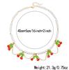 European and American Sweet Pearl Necklace Women, Versatile Cherry Pendant Collarbone Chain, Niche Simple Crystal Jewelry