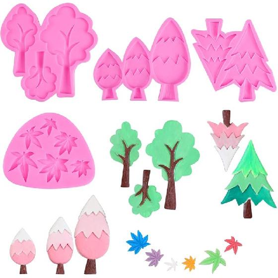 Rolin Roly 3PCS Butterfly Fondant Silicone mold Butterflies Cake Molds 3D Animal Candy Mould 3 Cavities DIY Decorating Desserts Mould for Jelly
