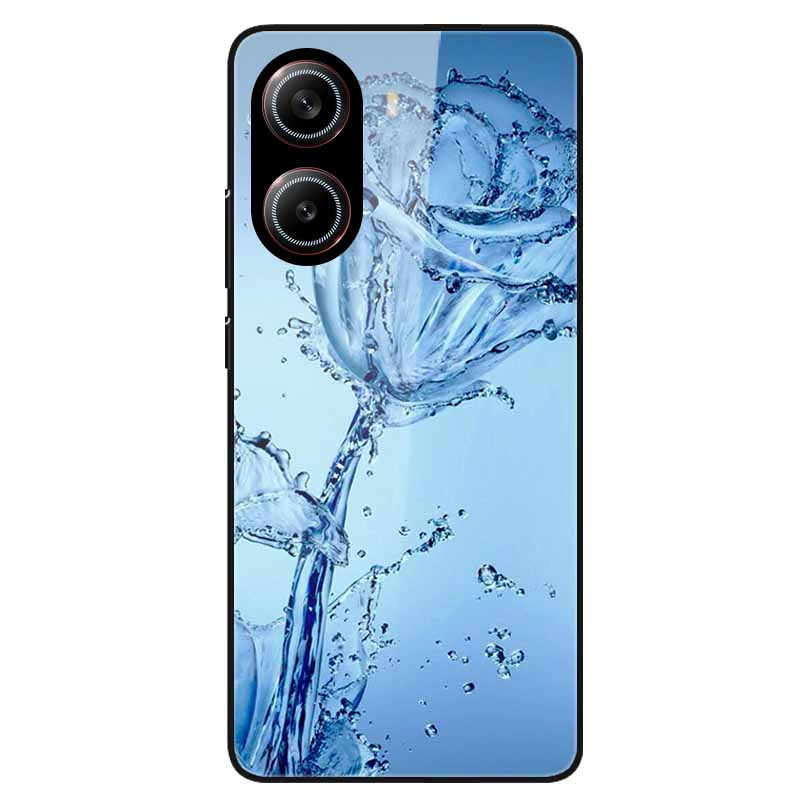For Poco X7 Pro 5G Case Flower Hard Back Cover Tempered Glass Cases for Xiaomi Poco X 7 Pro X7Pro Hard Shells PocoX7Pro 2025 New