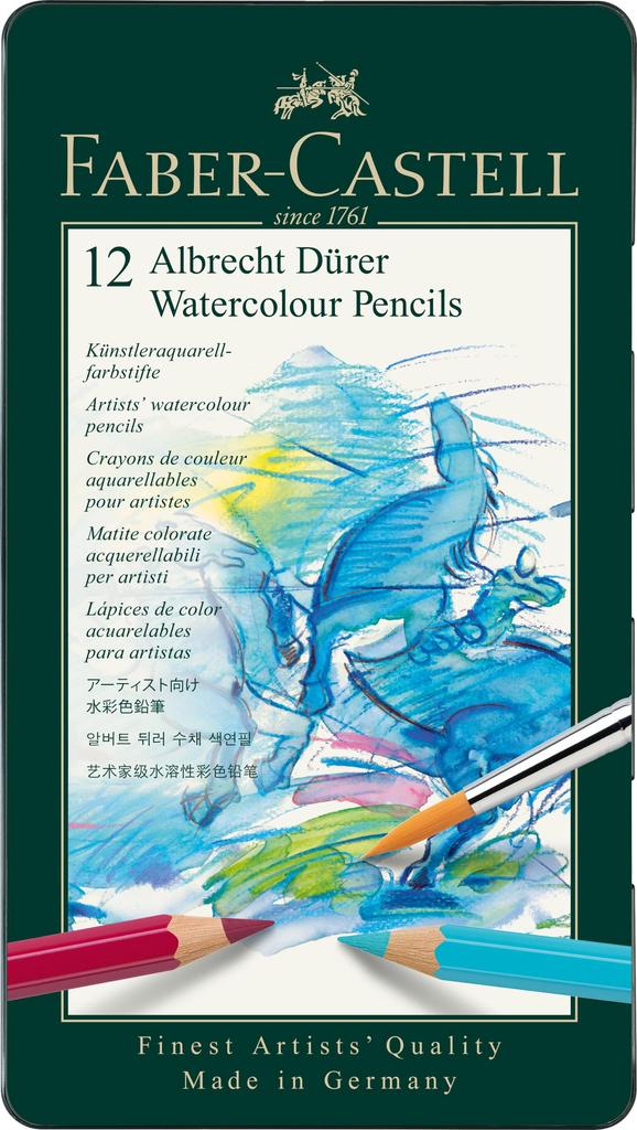 Albrecht Watercolor 12 Tin 117512 Japanese Faber-Castell Dürer Pencils, Colors, Case, [Genuine Product]