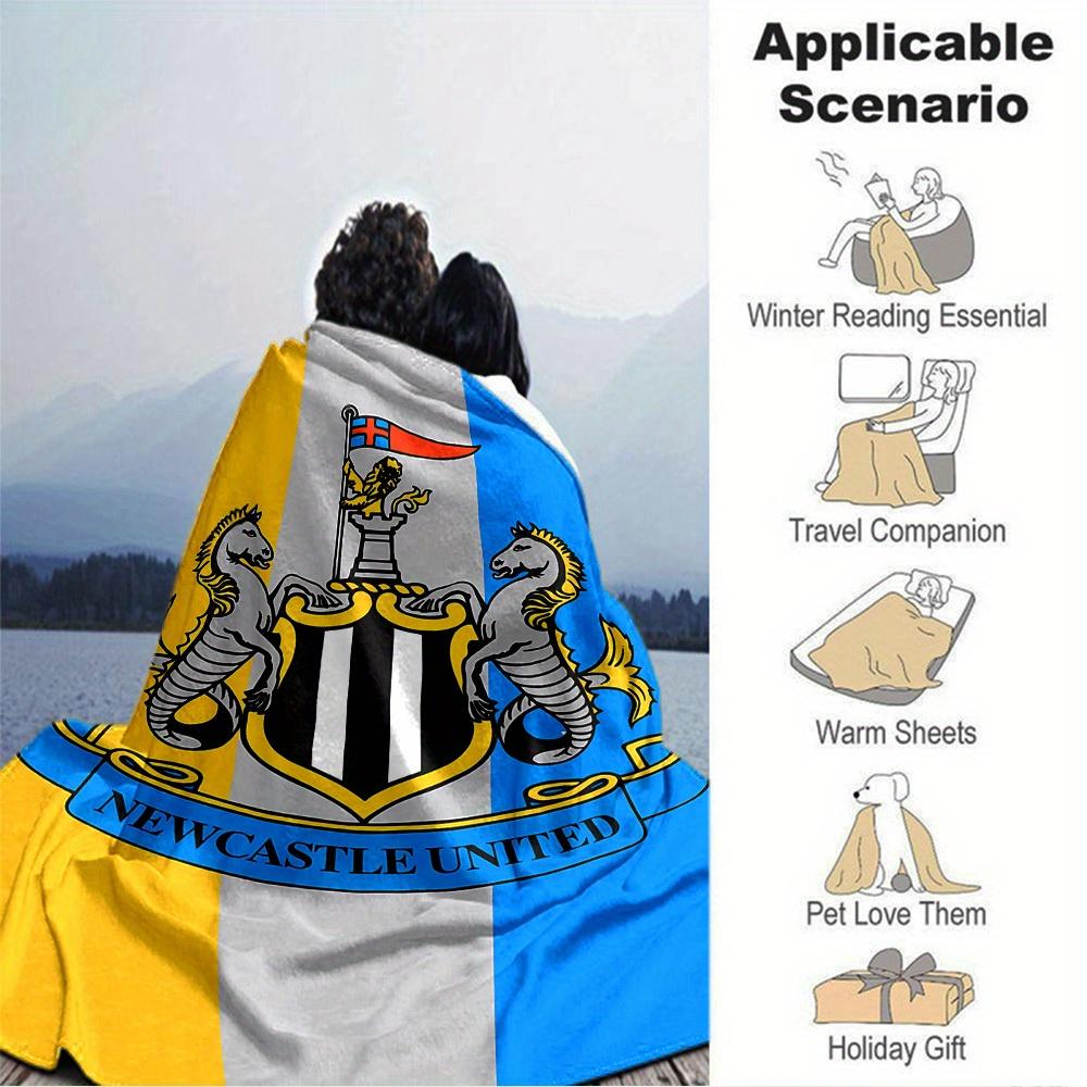 

1pc Flannel Blanket, Newcastle,United,Crest Pattern Printed Blanket, Sofa Bed Sofa Car Office Camping Travel Warm And Comfortable Soft Blank 150x180cm
