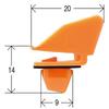 PVD lining clip 10 pieces genuine side spoiler clip for