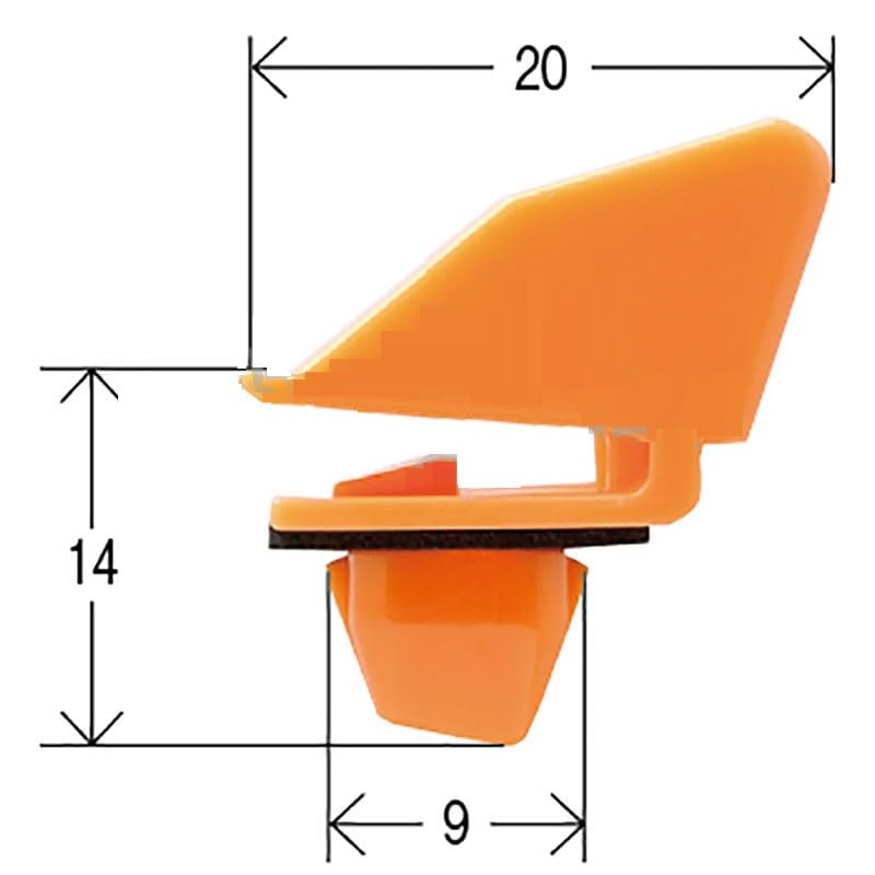 PVD lining clip 10 pieces genuine side spoiler clip for