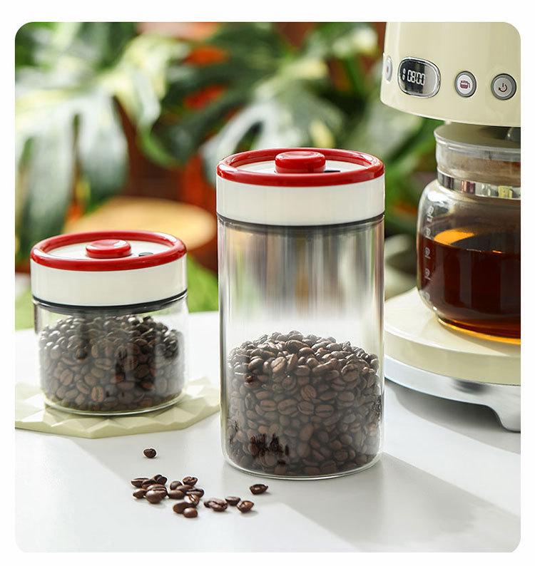 Sealed Vacuum Glass Jar for Coffee and Tea Storage