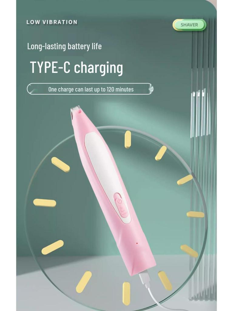 Electric Pet Hair Trimmer with Light for Cats & Dogs