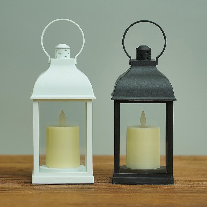 Retro Romantic LED Wind Lantern: Cross-border Candle Holder for Christmas, Halloween Night Light