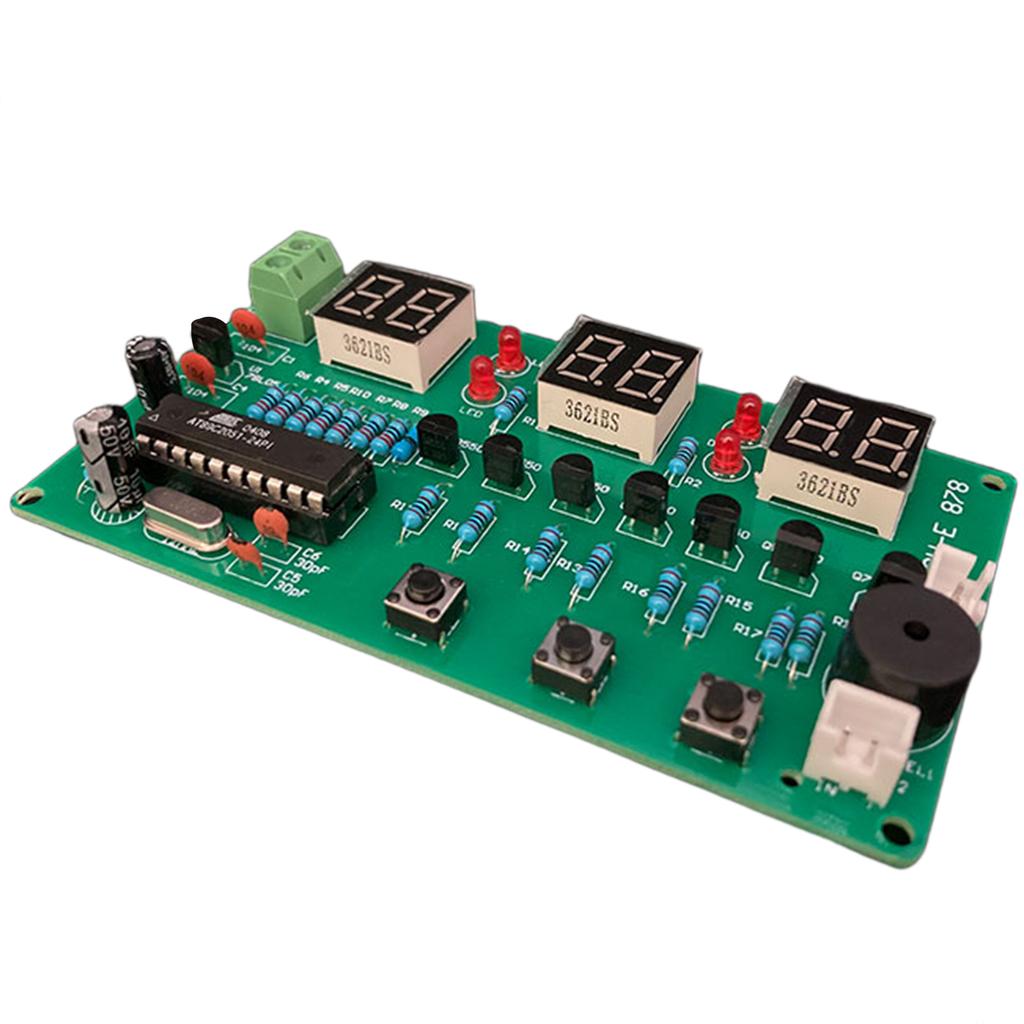 6 Bits Digital LED Electronic Clock Kits PCB Soldering Practice Learning Board AT89C2051 DC5V-12V Component Spare Part