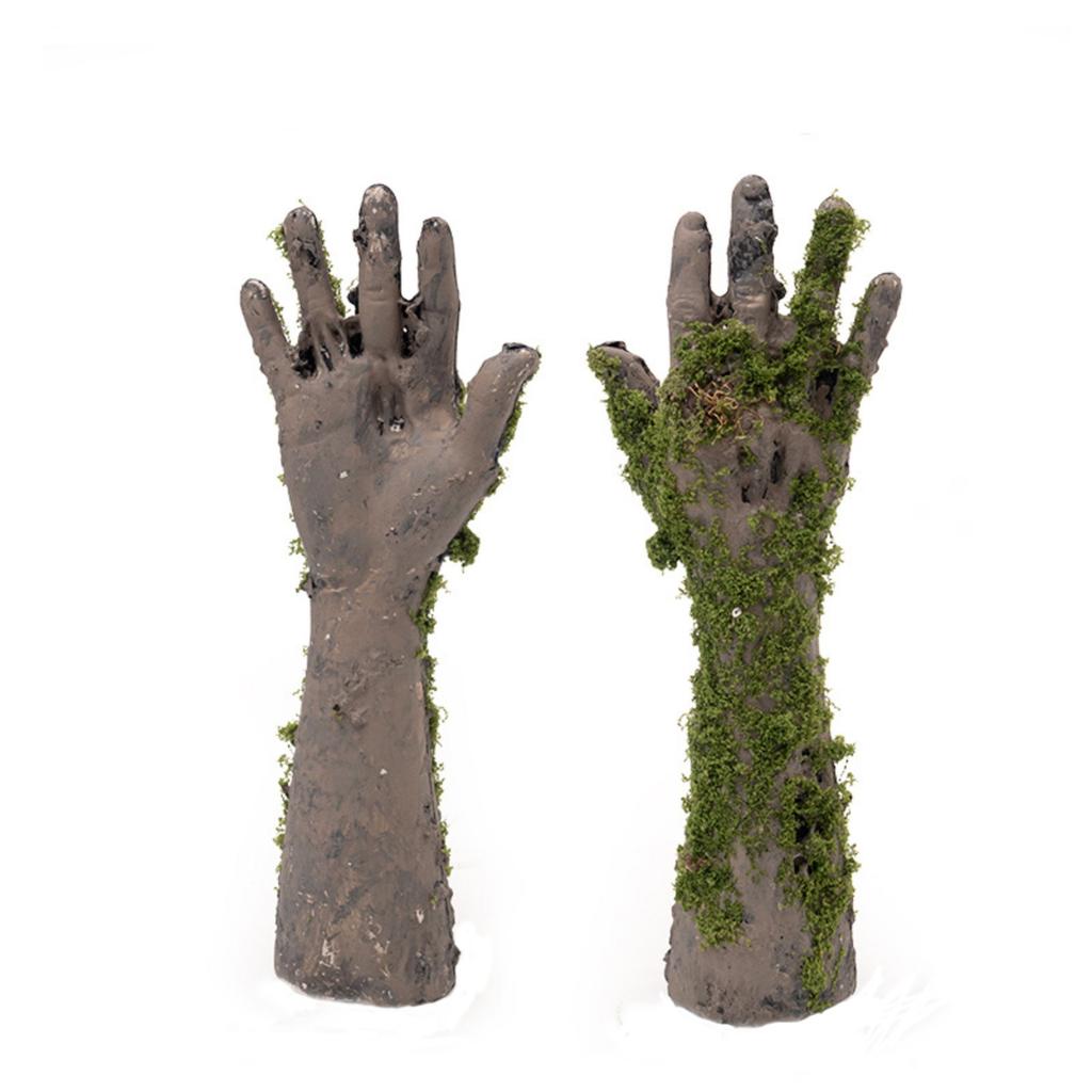 A Pair Of Broken Hands Covered With Moss, Flexible And Versatile In Multiple Scenes
