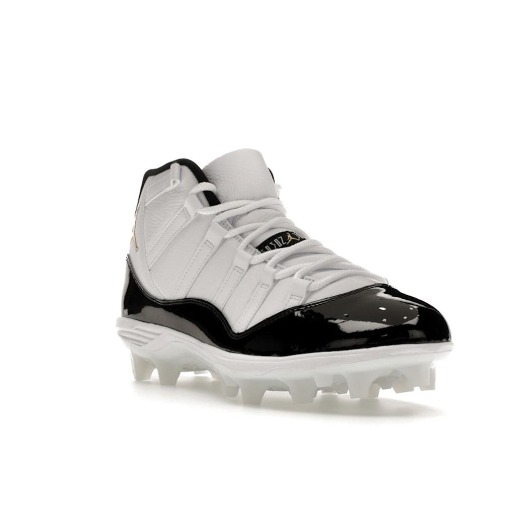 Air Jordan 11 Mid TD Cleat Gratitude Men Sneakers White Black Metallic-Gold FV5374-107