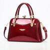 Popular Bright Leather Steel Frame Bag Fashionable Handheld Large Bag Single Shoulder Bag Crossbody Bag