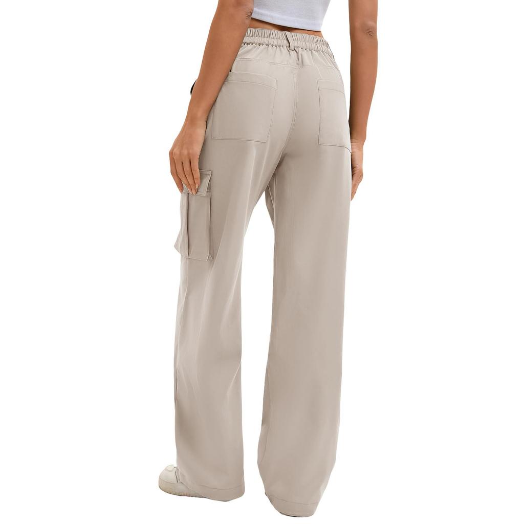 Cargo Pants For Women High Waisted Wide Leg Casual Pants Streetwear Trousers With  Pockets