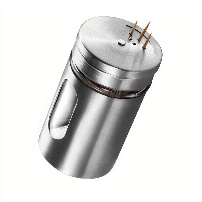 

1 шт. Кухонная утварь Нержавеющая сталь Банка для приправ Стеклянная посыпалка Банка для приправ для барбекю Бутылка для перца Держатель для зубочисток Солонка серебряный