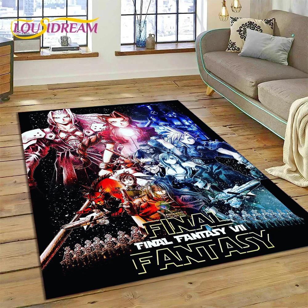 Final Fantasy Series Games Cartoon Carpet Rug for Bedroom Living Room Home Sofa Decoration,Children Game Large Decor Floor Mat