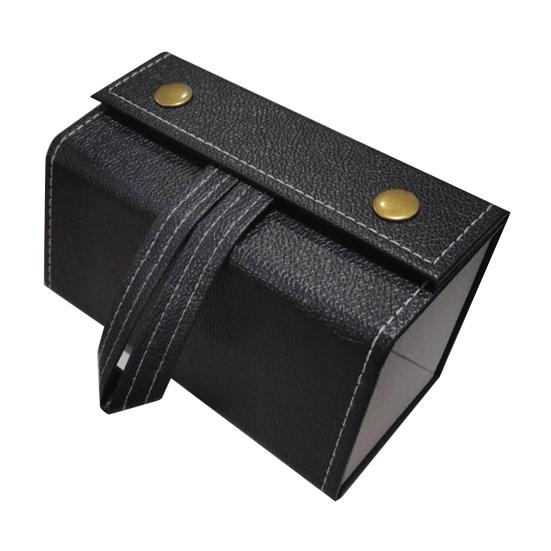 

Коробка для хранения очков с металлическими защелками, несколько отделений, однотонный дизайн, органайзер для солнцезащитных очков, кейс для хранения ювелирных изделий 2Grids чёрный