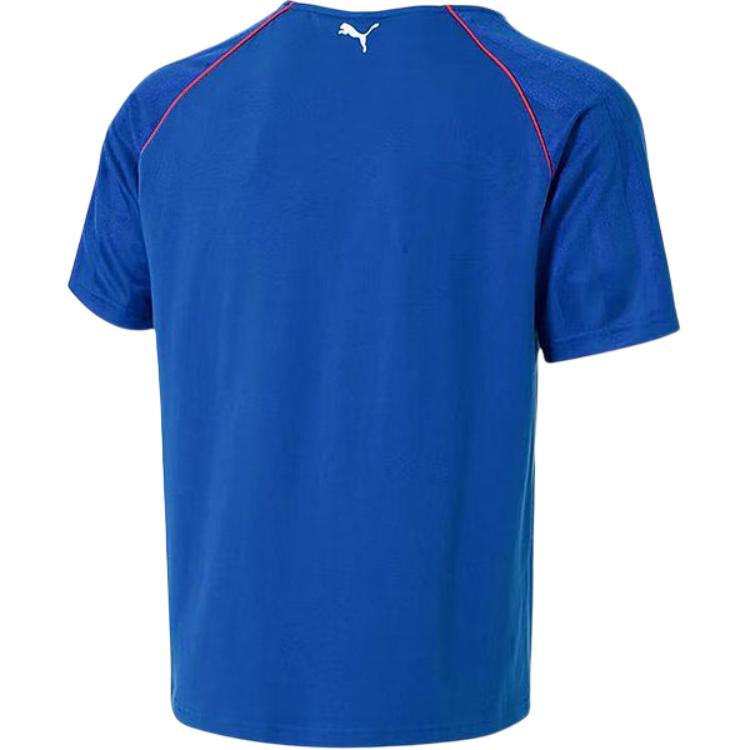 Puma Ss25 Brand Logo Letter Crew Neck Raglan Short Sleeve T-Shirt Unisex T-Shirt Blue 631723-58