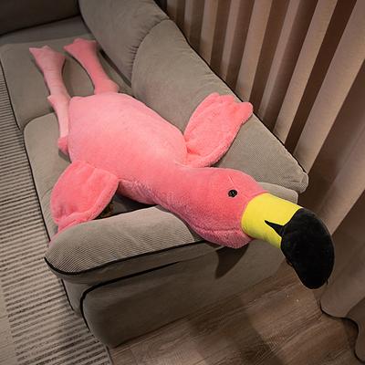 Non-Toxic Big Size Flamingo Doll Stuffed Toy Soft Big Pillow Children Heart-Shaped Rag Bed Leg Birthday Christmas Gift Plush Toys