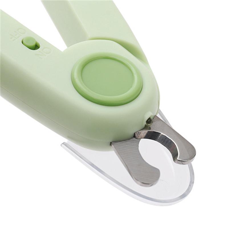 Pet Nail Trimmer Lighted Dog Nail Trimmers File Sharpening Pet Dog Nail Grinder Trimmers Transparent Baffle Return