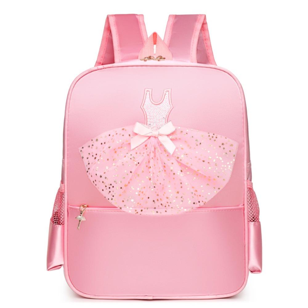 

Cute Nylon Ballet Dance Backpack Large Capacity Waterproof Dance Duffle Bag Schoolbag Girls розовый