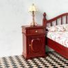 Dollhouse Mini Storage Nightstand Simulation Redwood Realistic Furniture 1Pcs for Doll House Collection Display
