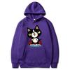 Autumn and winter cat cartoon printed hoodie classic style college style men's and women's pullovers daily fashion warm hoodie