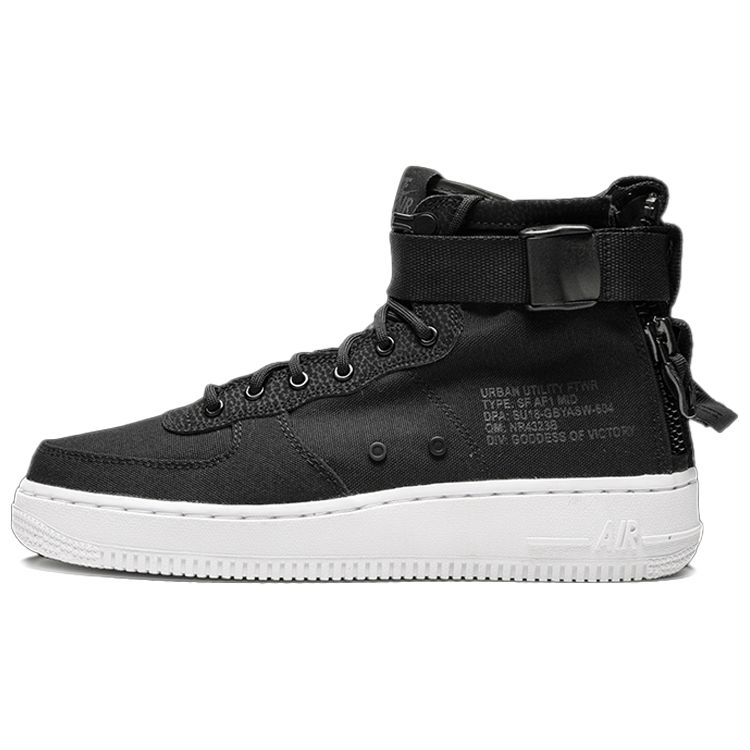 

Черные кроссовки Nike SF Air Force 1 Mid GS антрацит-белый AJ0424-004