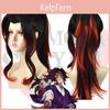 Anime-inspired Black Dead Mule Cosplay Wig Medium Length High-temperature Fiber