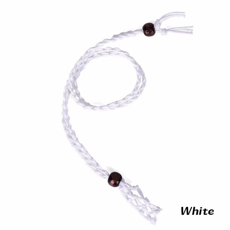 1PCS Crystal Cage Necklace Holder Adjustable Length Empty Stone Pendant Holder Hand-Woven Necklace Cord for DIY Jewelry Making