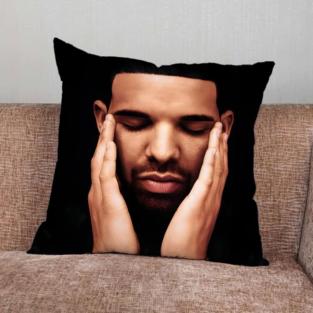 Rapper D-Drake Pillow Case For Home Bedroom Car Office Decoration Living Room Sofa Cushion Cover Suitable