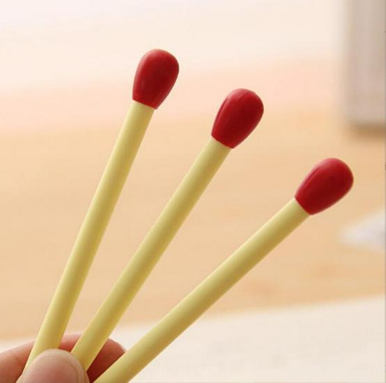 Creative Matchstick Ballpoint Pens - Cute Mini Round Pens for Primary School Students & Prizes