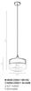 Lampa wisząca Molina MDM-2380/1 BK+SG Italux