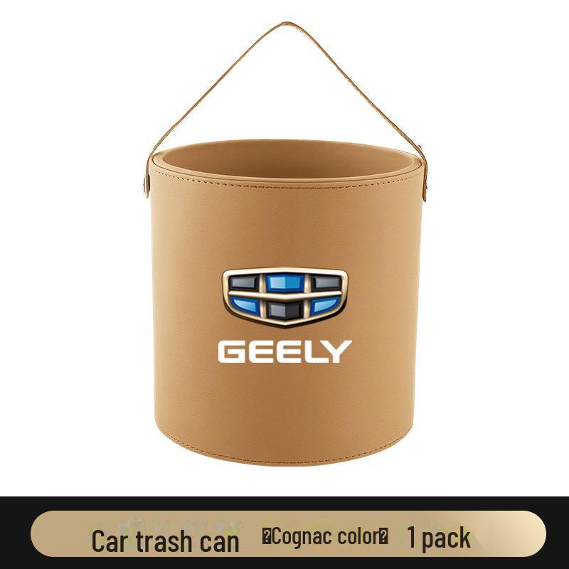 Geely Car Leather Trash Can: Compatible with Binrui, Dihao S, Xingrui, Borui, Binyue, Xingyue L, and Jiaji Models