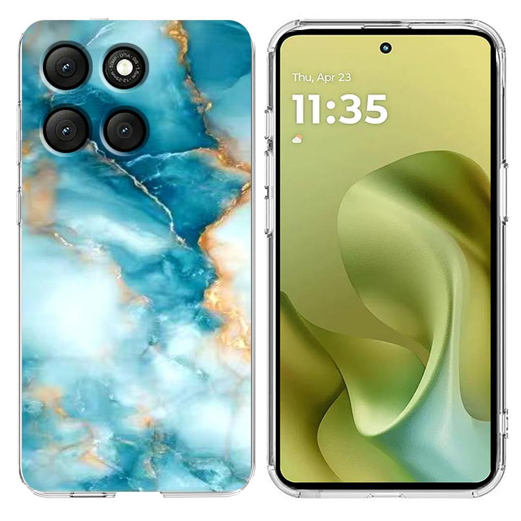 Pro Motorola Moto G86 5G Pouzdro Mramorový Vzor Potisk Měkký TPU Kryt na Telefon