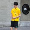 Summer Sports Set: Men's and Women's Lapel Short Sleeve Shorts for Fitness & Running