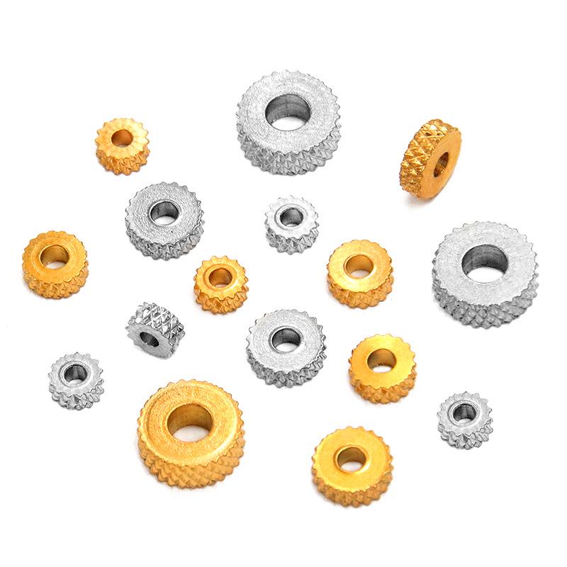 Stainless Steel Patterned Wheel Washers: 4/5/6/8mm 18K Gold-Plated Spacer Beads for DIY Jewelry