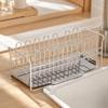 Sponge and Cloth Drainer Rack Polished Finish Holder with Divider