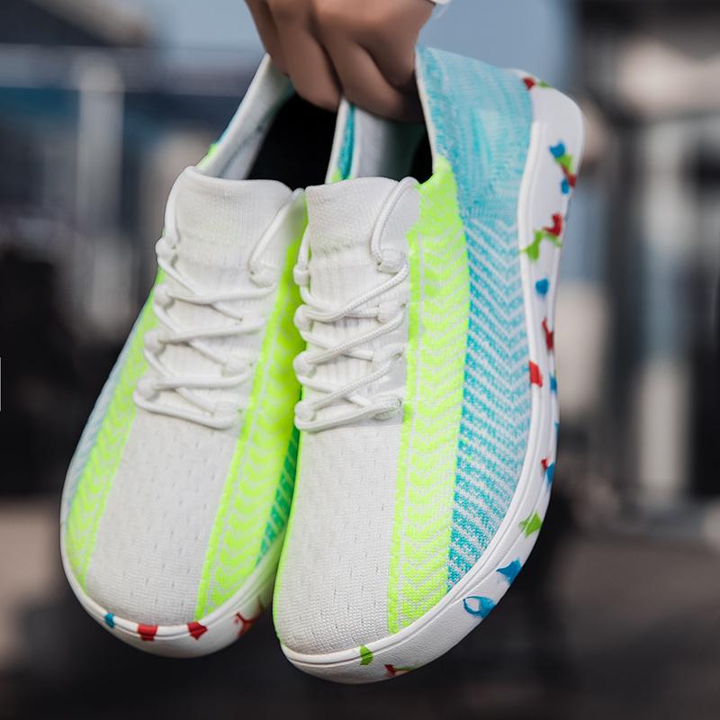 Fashion Wide-Toe Barefoot Shoes for Men Minimalist Breathable Comfortable Trail Walking Shoes Outdoor Zero Drop Casual Men Sneakers