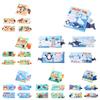 Source Factory 4 Pages 8 Sides Cross-border Baby Cloth Book Tear-resistant Early Education Puzzle Baby Cloth Book Science Educational Toy