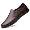 Men's Large Slip-on Loafers - Casual Leather, Cowhide, Spring/Summer Shoes