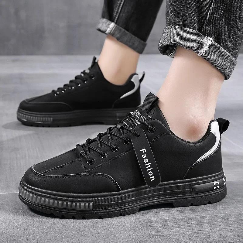 New Man Shoes Fashion Workwear Leisure Trend Breathable Korean Boots Outdoor Comfortable Sports Shoes Non-slip 2024