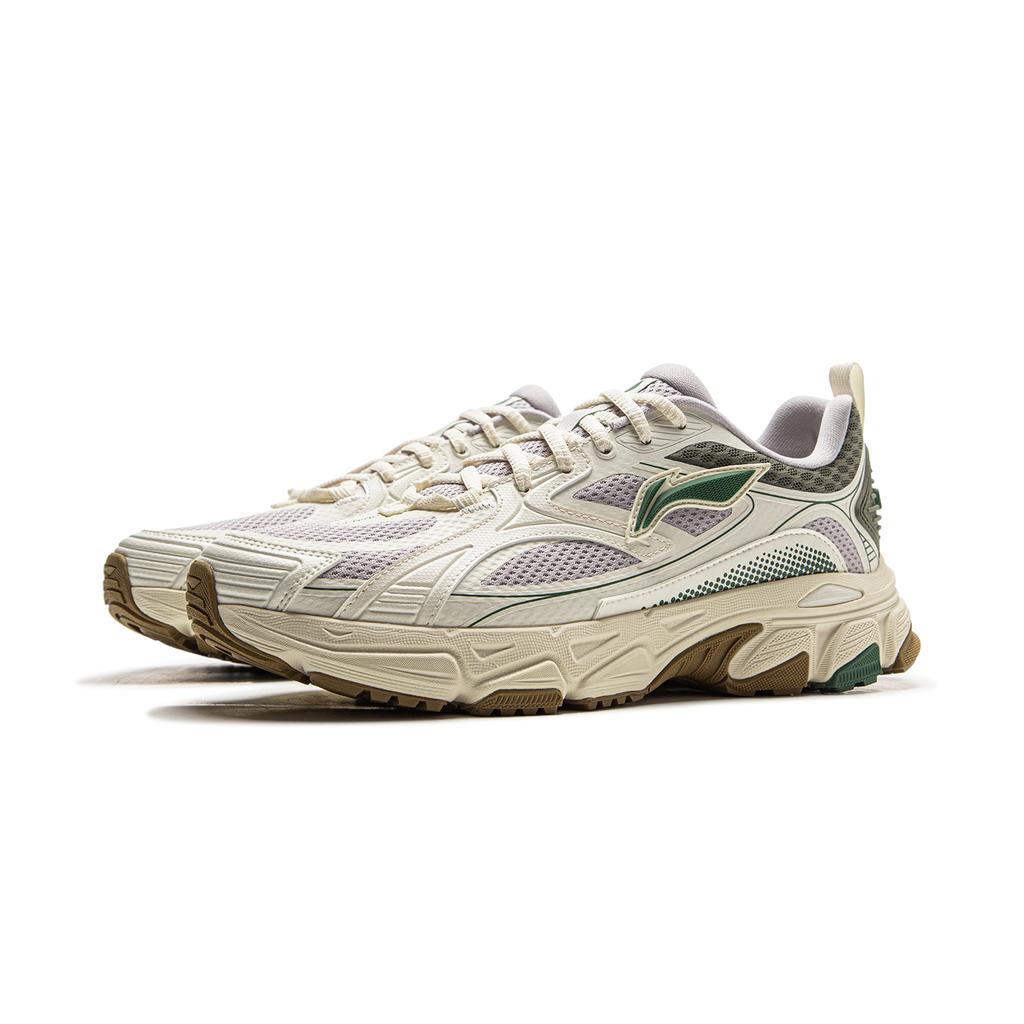 Li Ning Xiaoyao Retro Pohodlné Módní Tlumení Nárazů Odolné proti Opotřebení Odraz Nízký Svršek Ležérní Běžecké Boty Pánské tenisky Off-White Šedá ARXV003-6