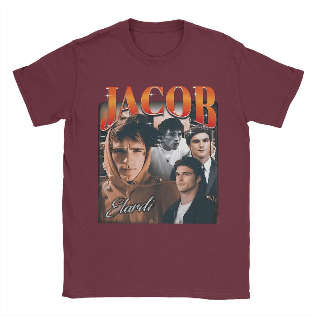 Unisex Retro Jacob Elordi Tshirts Cotton Tees Beach Vintage Short Sleeves T Shirt O Neck Hip Hop Casual Tee Shirt