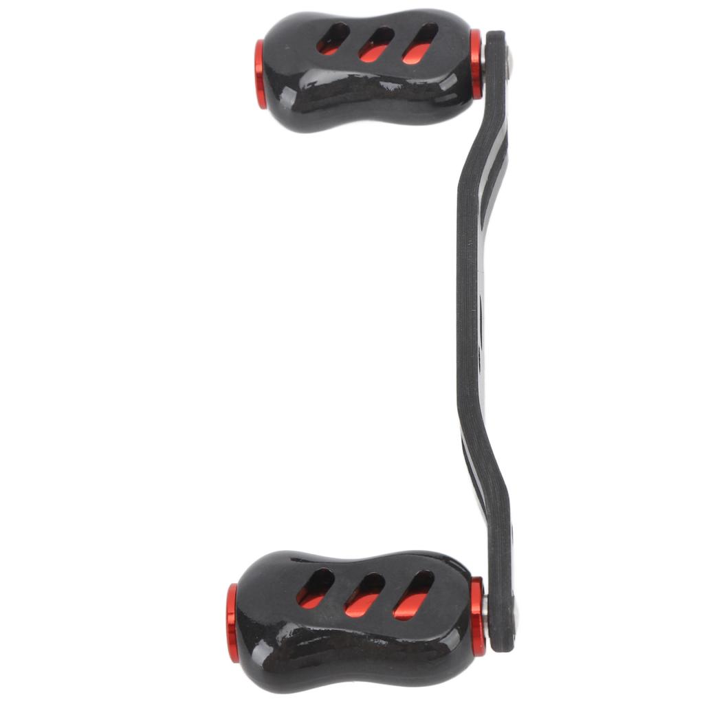 Fishing Reel Handle Carbon Fiber Double Handle Baitcasting Reel Rocker Arm 95mm Replacement for D S A Red
