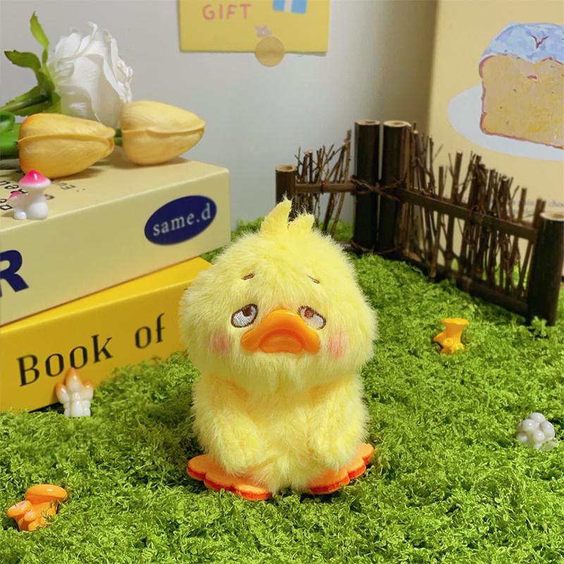 Funny Cute Little Duck Plush Keychain Cartoon Yellow Duck Toy Backpack Decorative Pendant Car Key Chain Accessories Gifts жёлтый