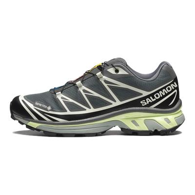 SALOMON Xt-6 Gtx Pohodlné Všestranné Nepromokavé Nízké Běžecké Boty Unisex Běžecké Boty Urban-Šedá Černá Limetková 475813