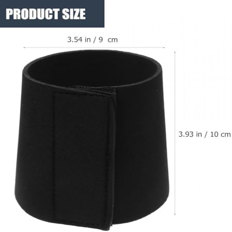 HYTROVE Wiederverwendbare Neopren Kaffeehüllen 2 Stück Isolierhülle für Heiß und Kaltgetränke Rutschfeste Trinkbecher Abdeckung in Schwarz für Alltag