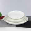 White Ceramic Round Deep Dinner Plate