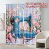 2pcs, 2D FLAT PRINTING Curtains (Without Rod) FloralSewing Chic Curtain Chic Semi-Sheer Curtains Outdoor Decorations Decorative